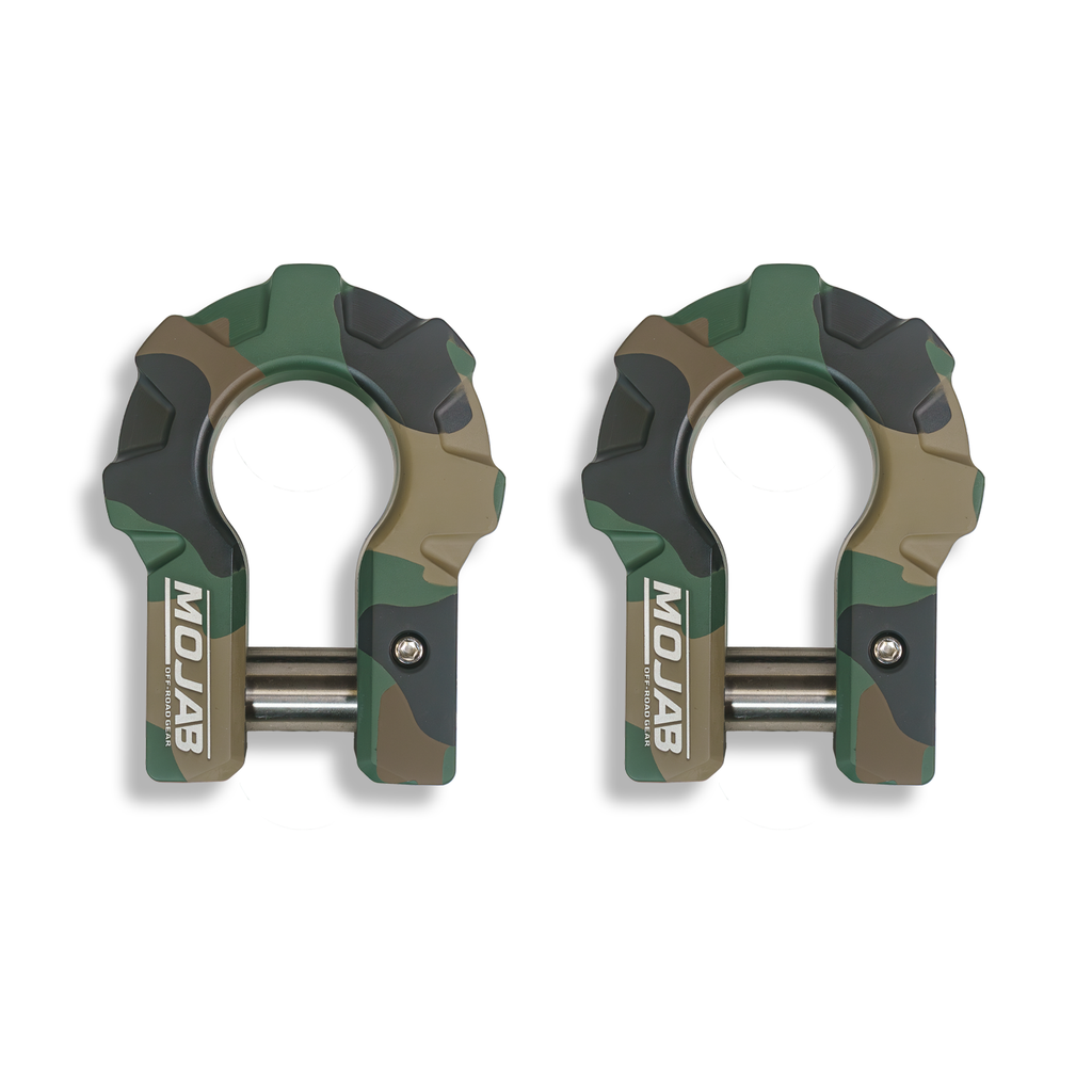 MOJAB 3/4" Extreme Duty Aluminum D-Shackle Set (9T) | Ceramic Coated | Lifetime Warranty