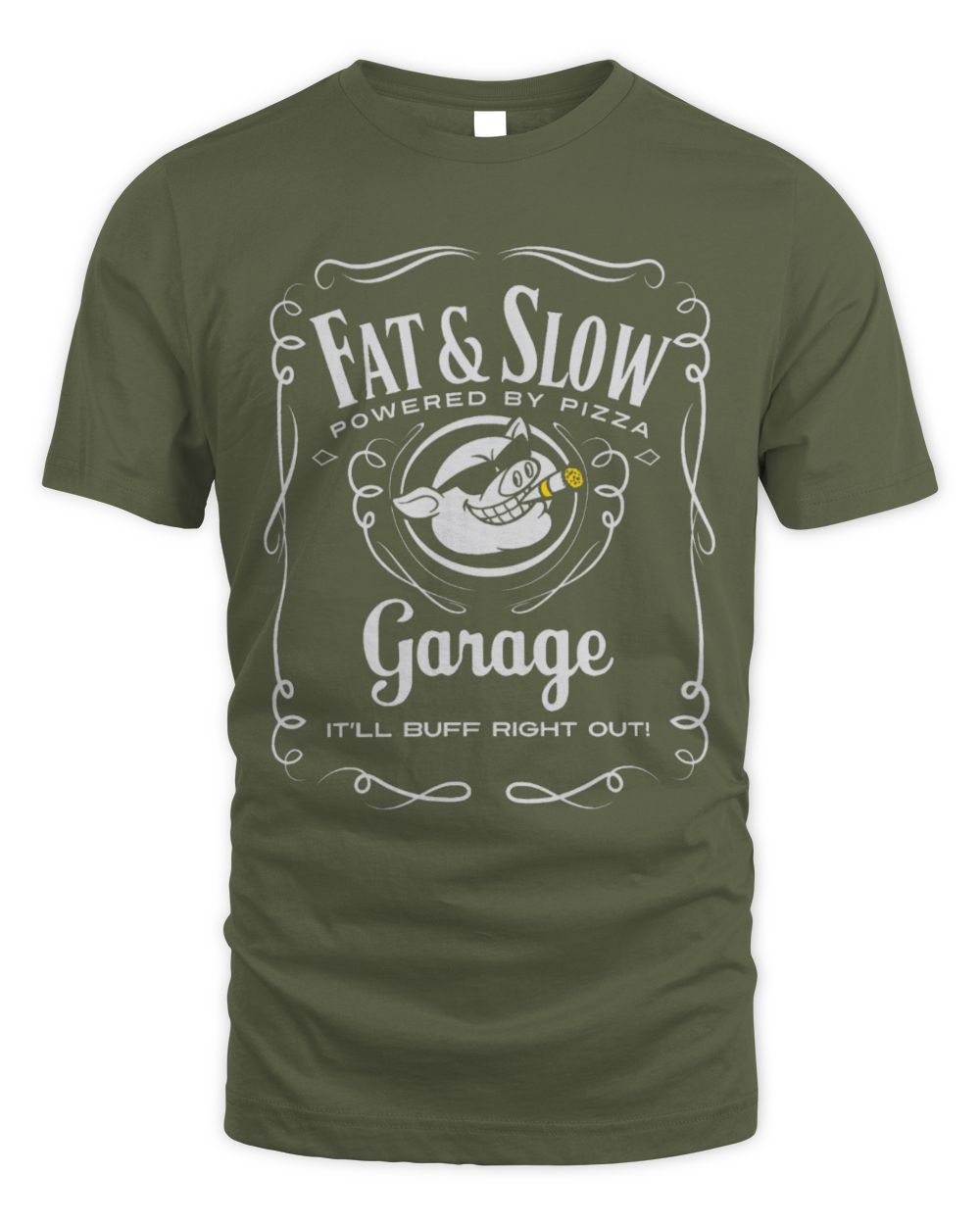 Cute Mechanic Pig Pet Funny Fat Slow Garage Pig Logo Mechanic Biker or Car Guy 65