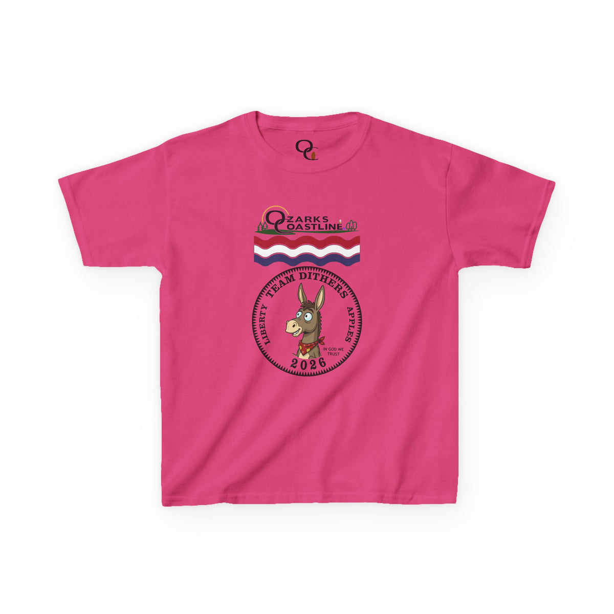 Kids Tee — Ozarks Coastline 'Team Dithers' the Donkey' 2026 Logo Shirt