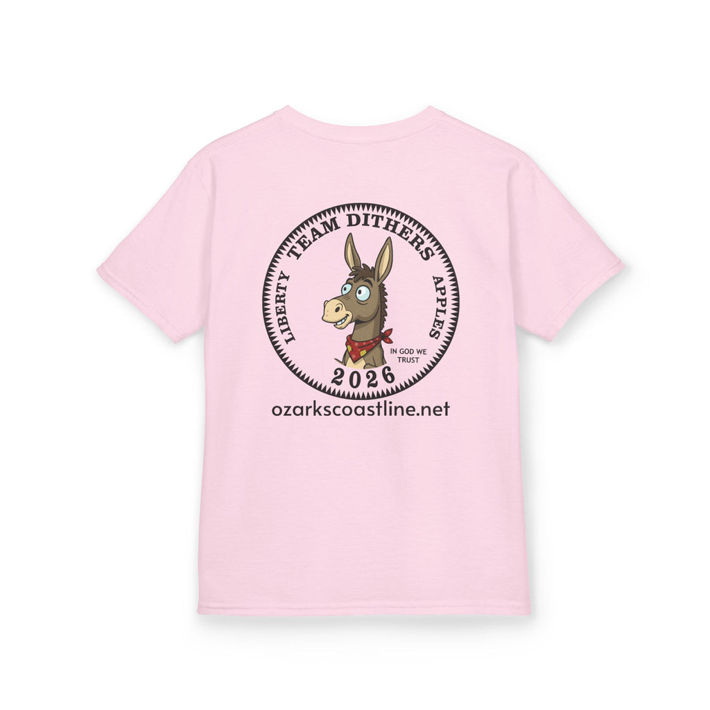 Kids Tee — Ozarks Coastline 'Team Dithers' the Donkey' 2026 Logo Shirt
