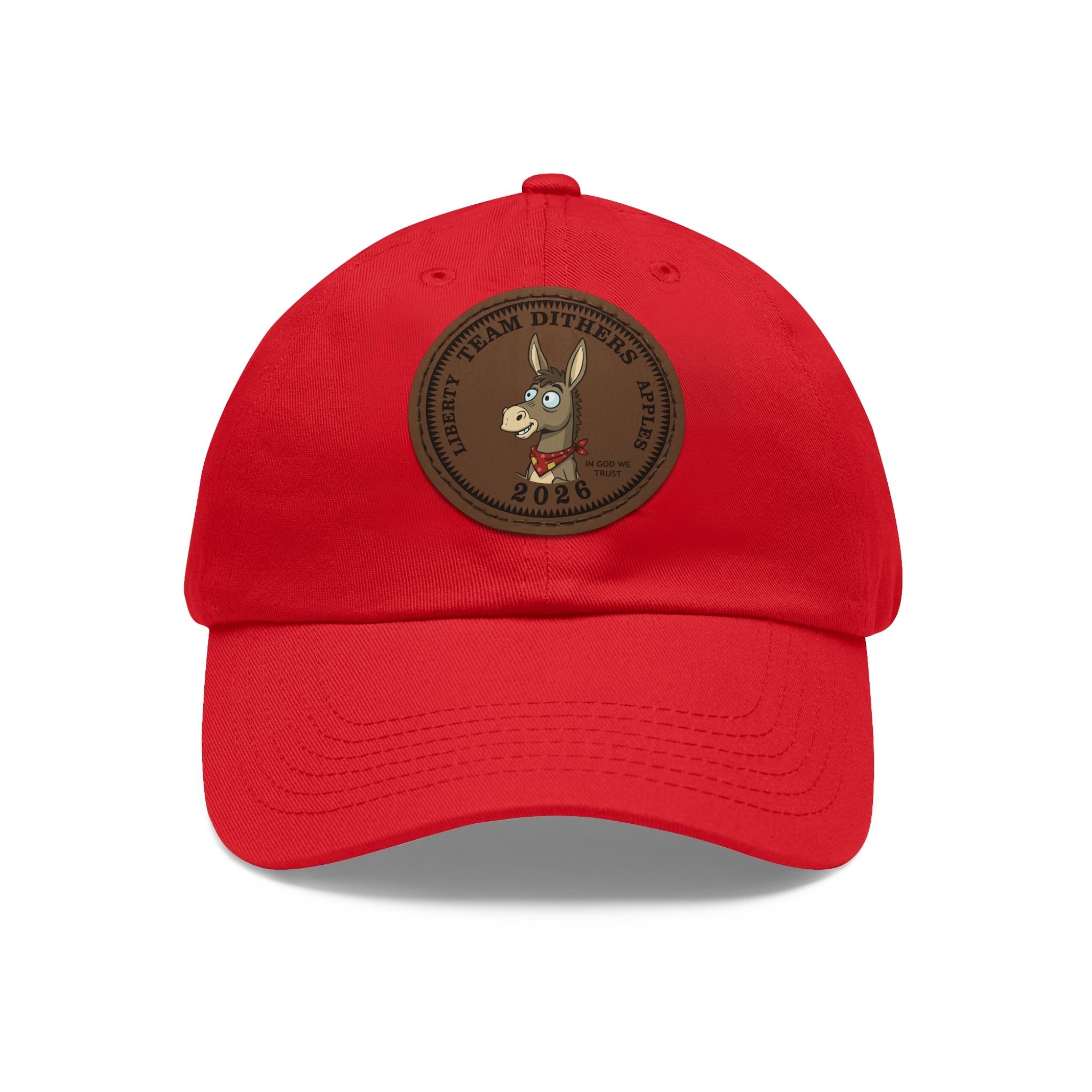 Team Dithers the Donkey 2026 Leather Patch Dad Hat