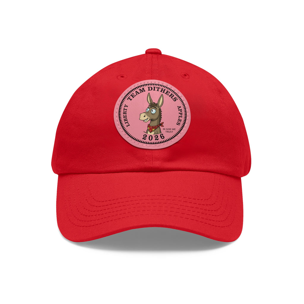 Team Dithers the Donkey 2026 Leather Patch Dad Hat