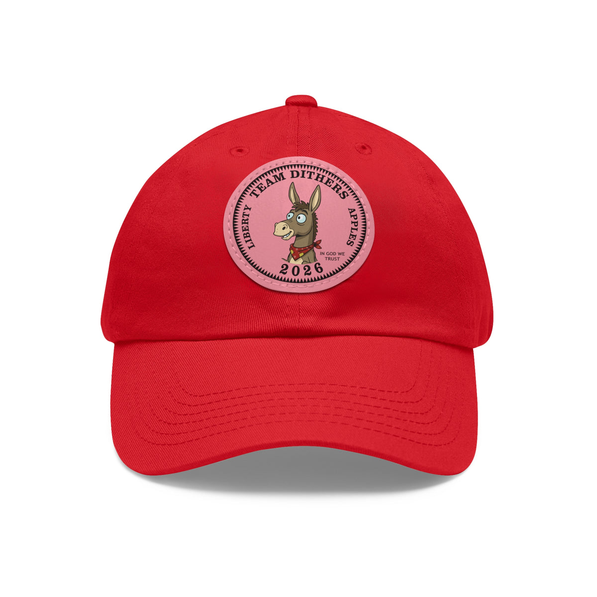 Team Dithers the Donkey 2026 Leather Patch Dad Hat