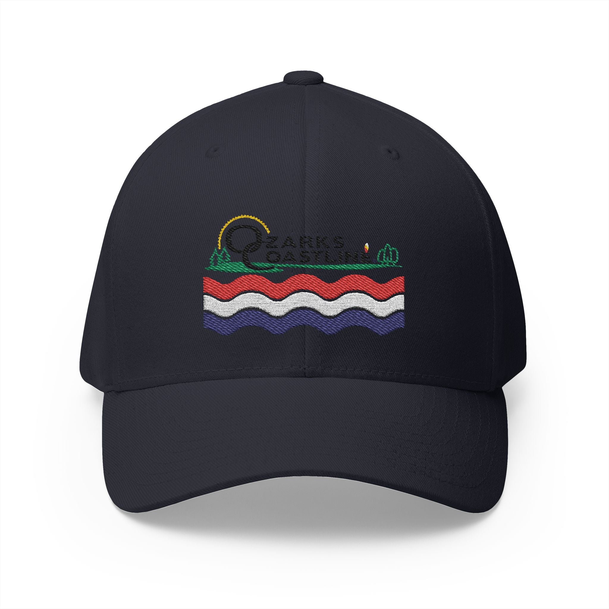 Ozarks Coastline Embroidered Cap — River Wave Logo Hat