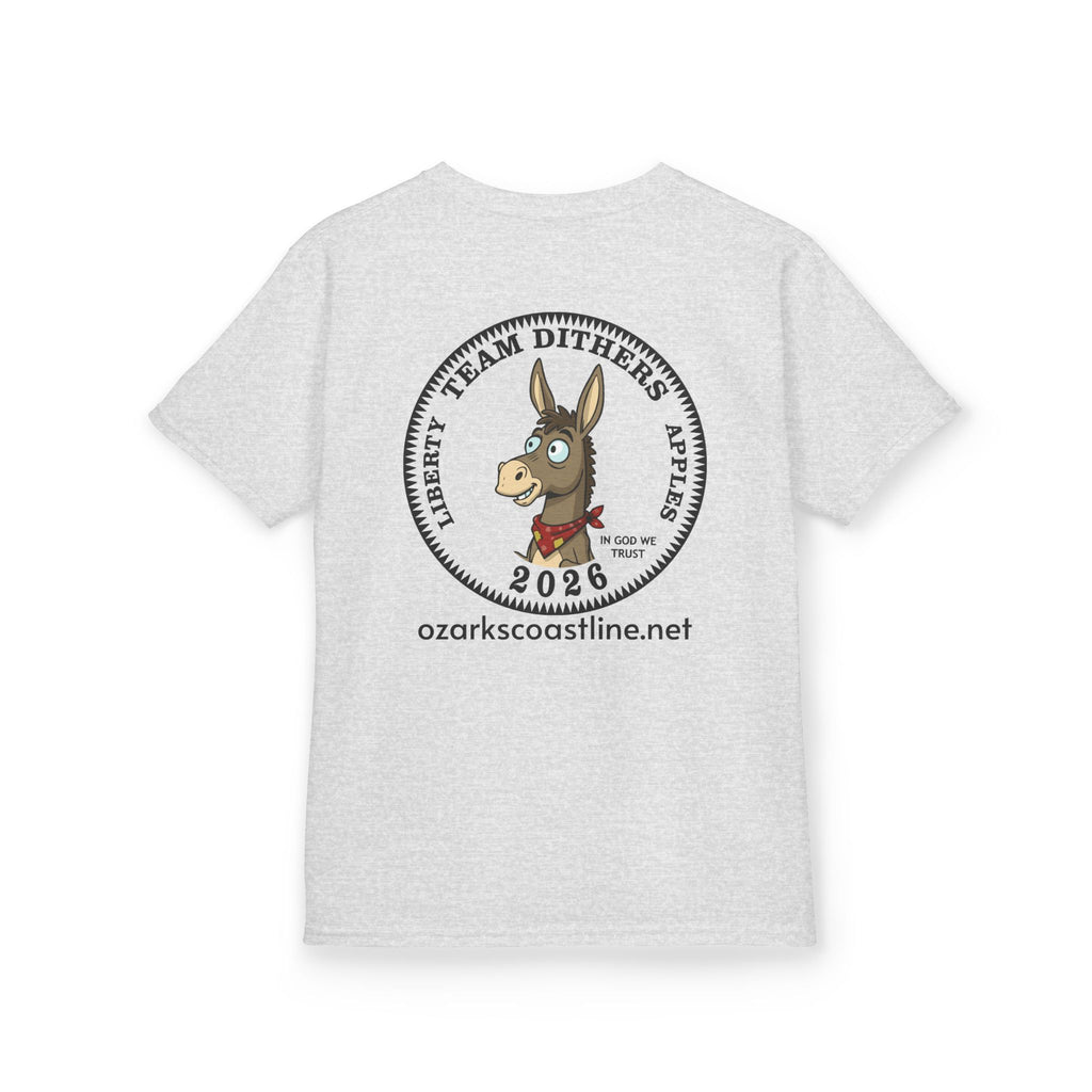 Kids Tee — Ozarks Coastline 'Team Dithers' the Donkey' 2026 Logo Shirt