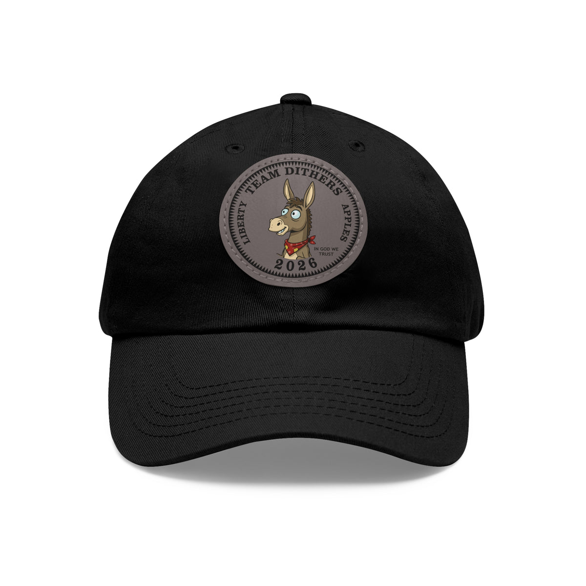 Team Dithers the Donkey 2026 Leather Patch Dad Hat