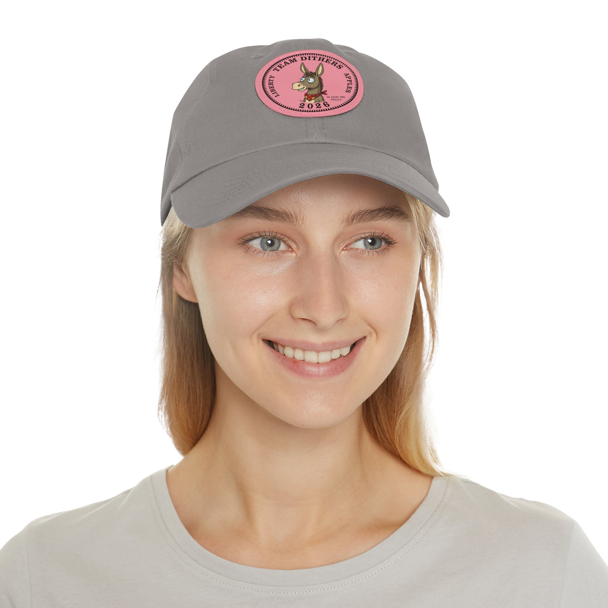 Team Dithers the Donkey 2026 Leather Patch Dad Hat