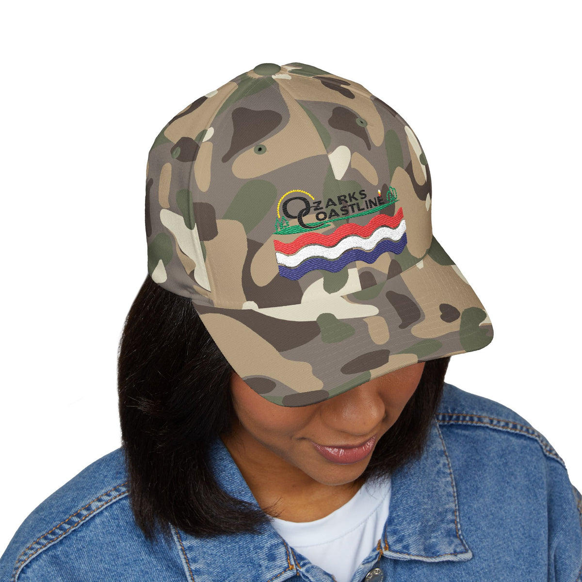 Ozarks Coastline Embroidered Cap — River Wave Logo Hat