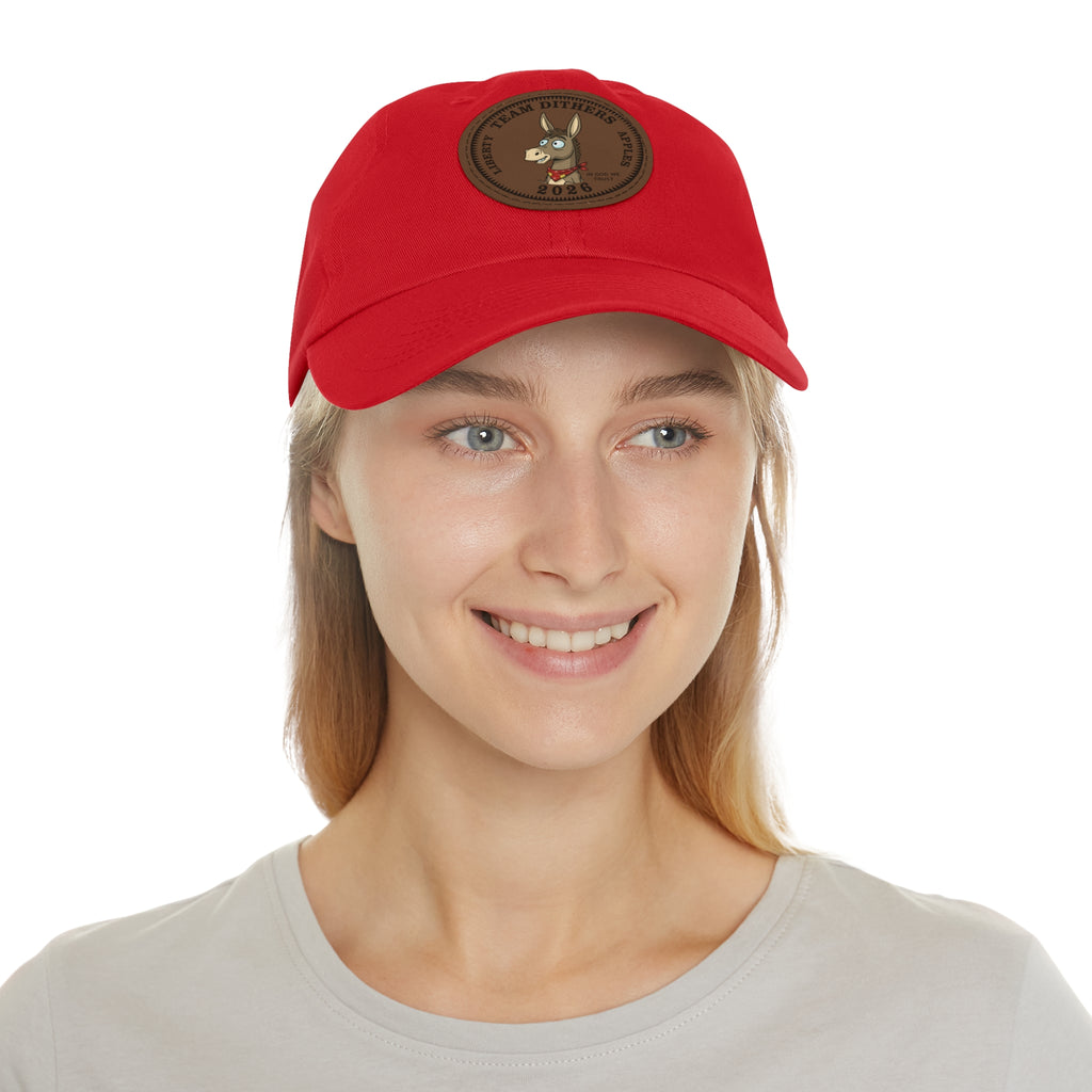 Team Dithers the Donkey 2026 Leather Patch Dad Hat