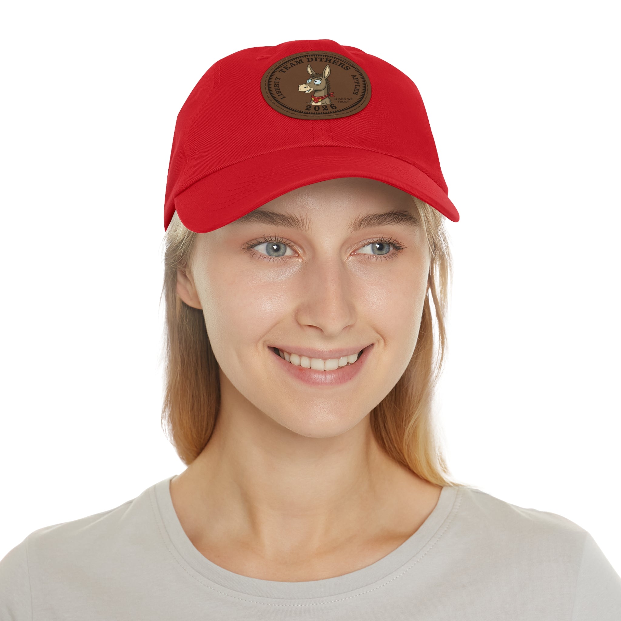 Team Dithers the Donkey 2026 Leather Patch Dad Hat