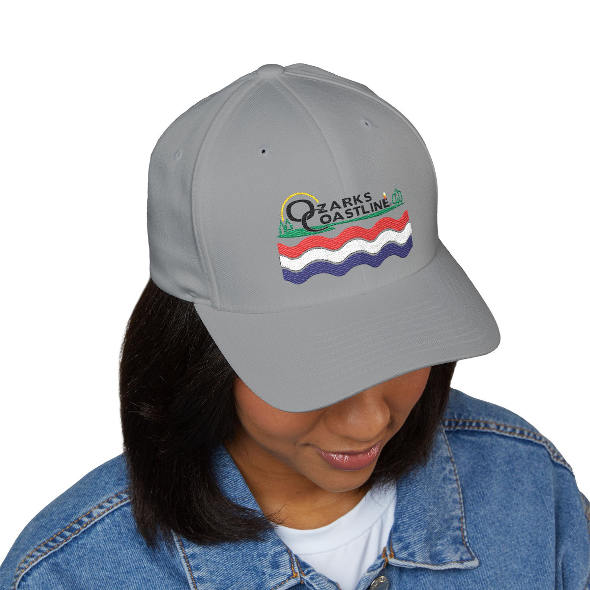 Ozarks Coastline Embroidered Cap — River Wave Logo Hat