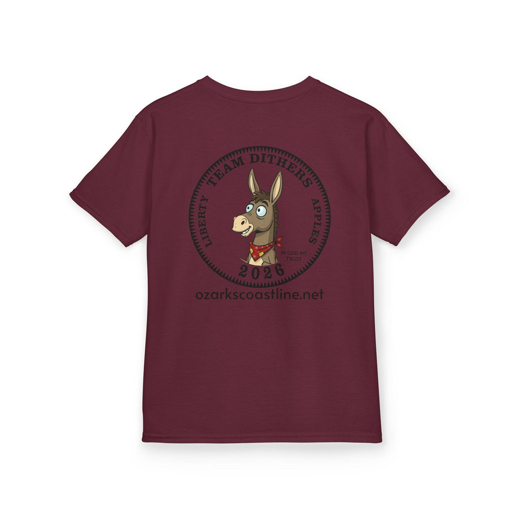 Kids Tee — Ozarks Coastline 'Team Dithers' the Donkey' 2026 Logo Shirt