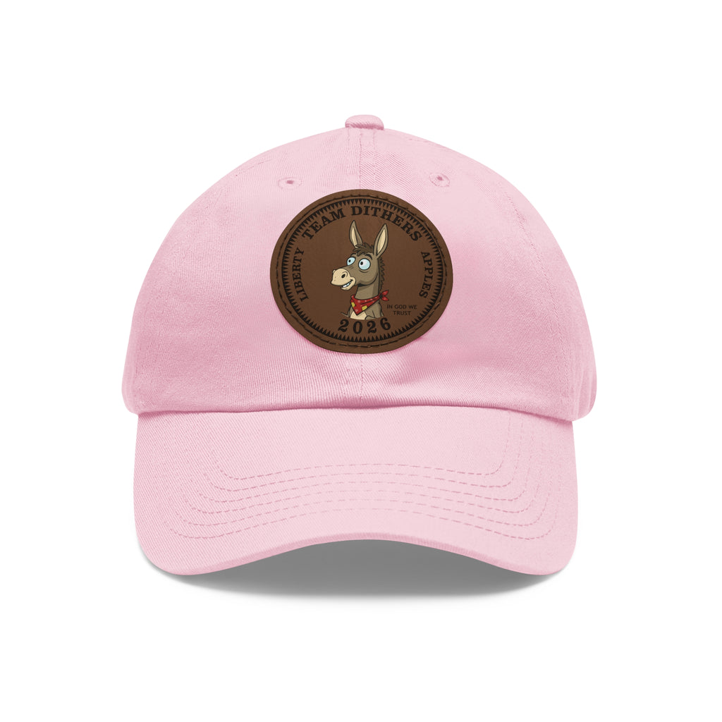 Team Dithers the Donkey 2026 Leather Patch Dad Hat