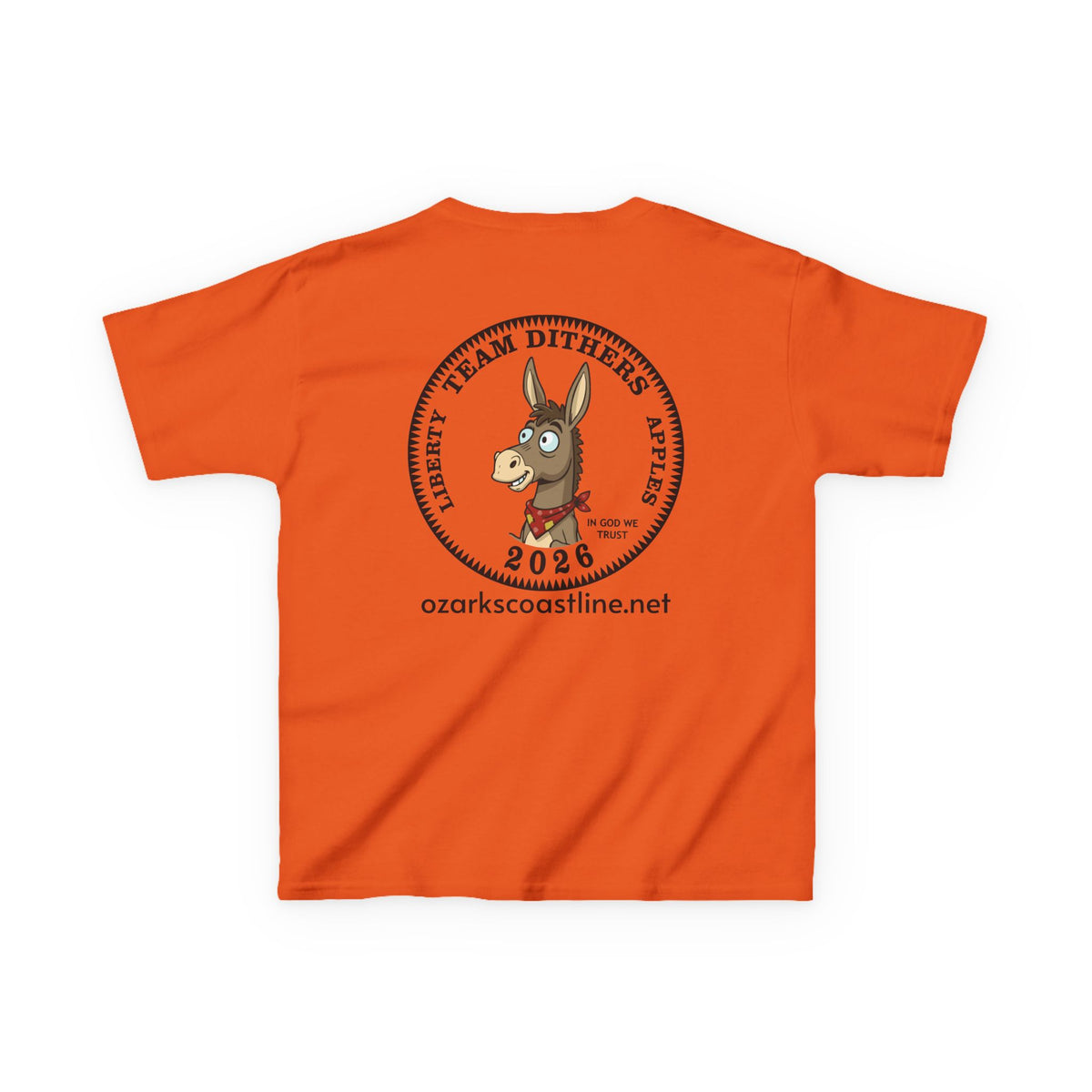 Kids Tee — Ozarks Coastline 'Team Dithers' the Donkey' 2026 Logo Shirt