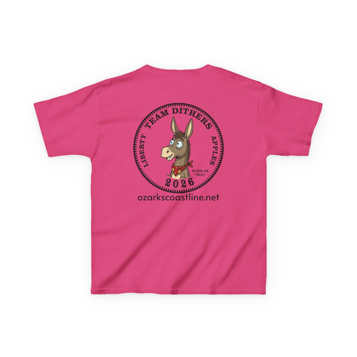 Kids Tee — Ozarks Coastline 'Team Dithers' the Donkey' 2026 Logo Shirt