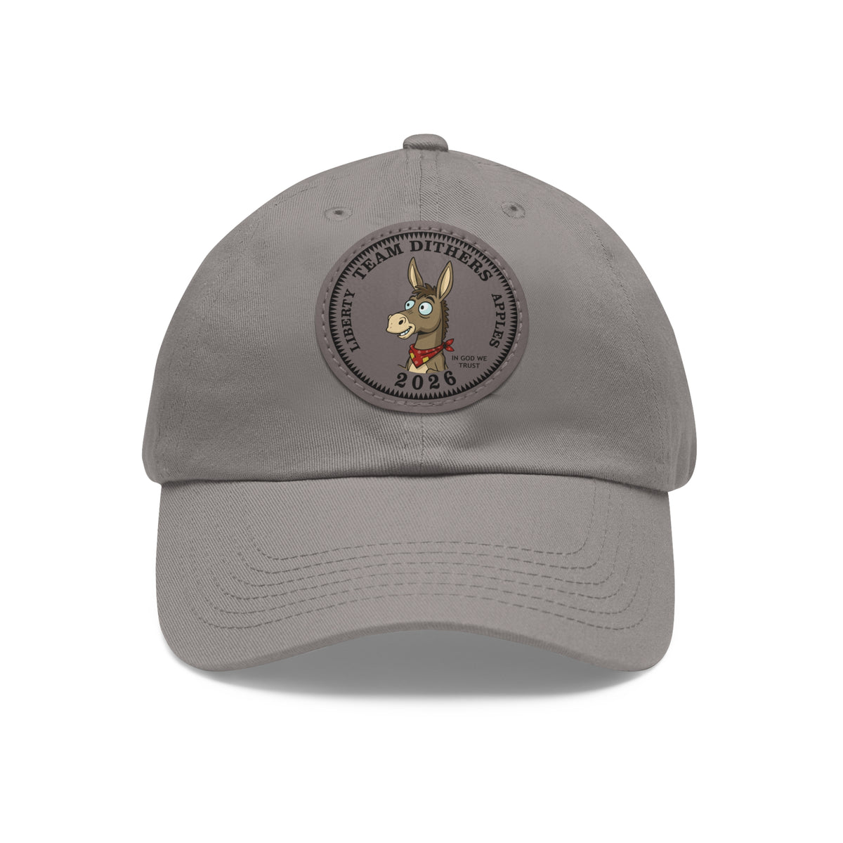 Team Dithers the Donkey 2026 Leather Patch Dad Hat