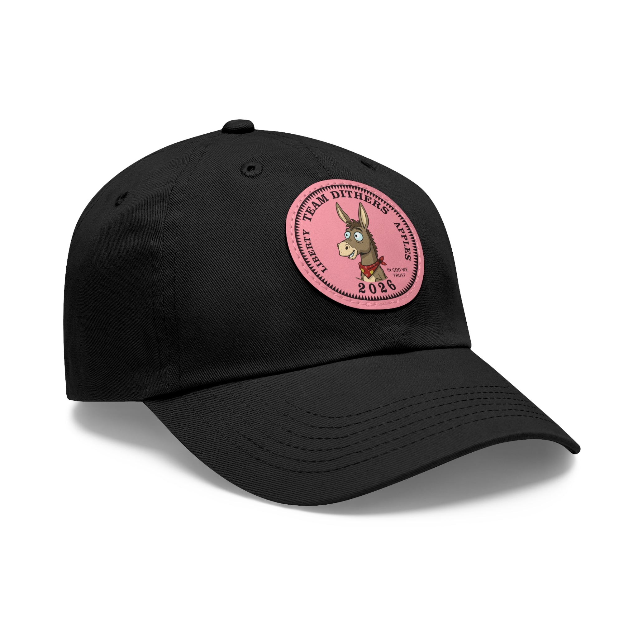 Team Dithers the Donkey 2026 Leather Patch Dad Hat