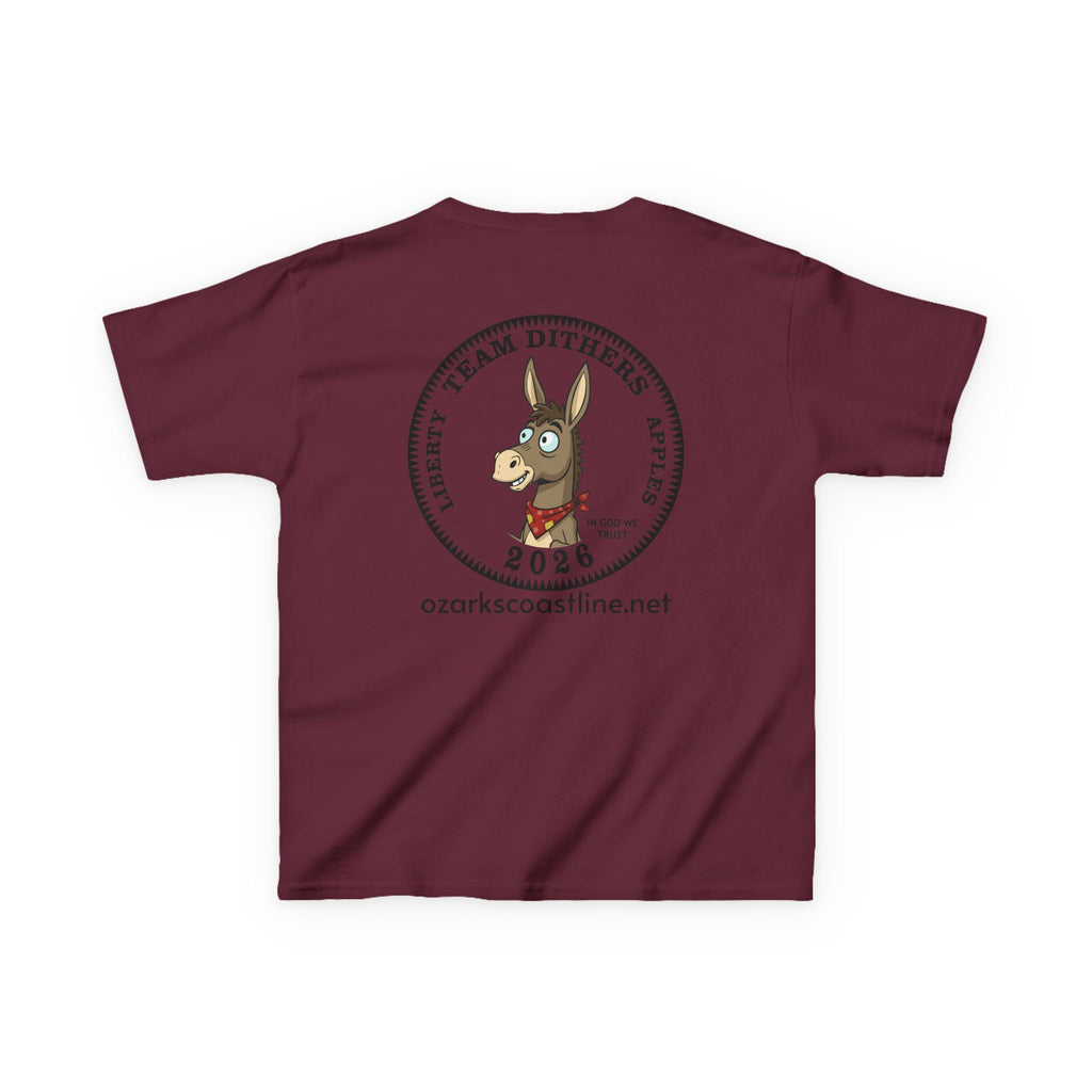 Kids Tee — Ozarks Coastline 'Team Dithers' the Donkey' 2026 Logo Shirt