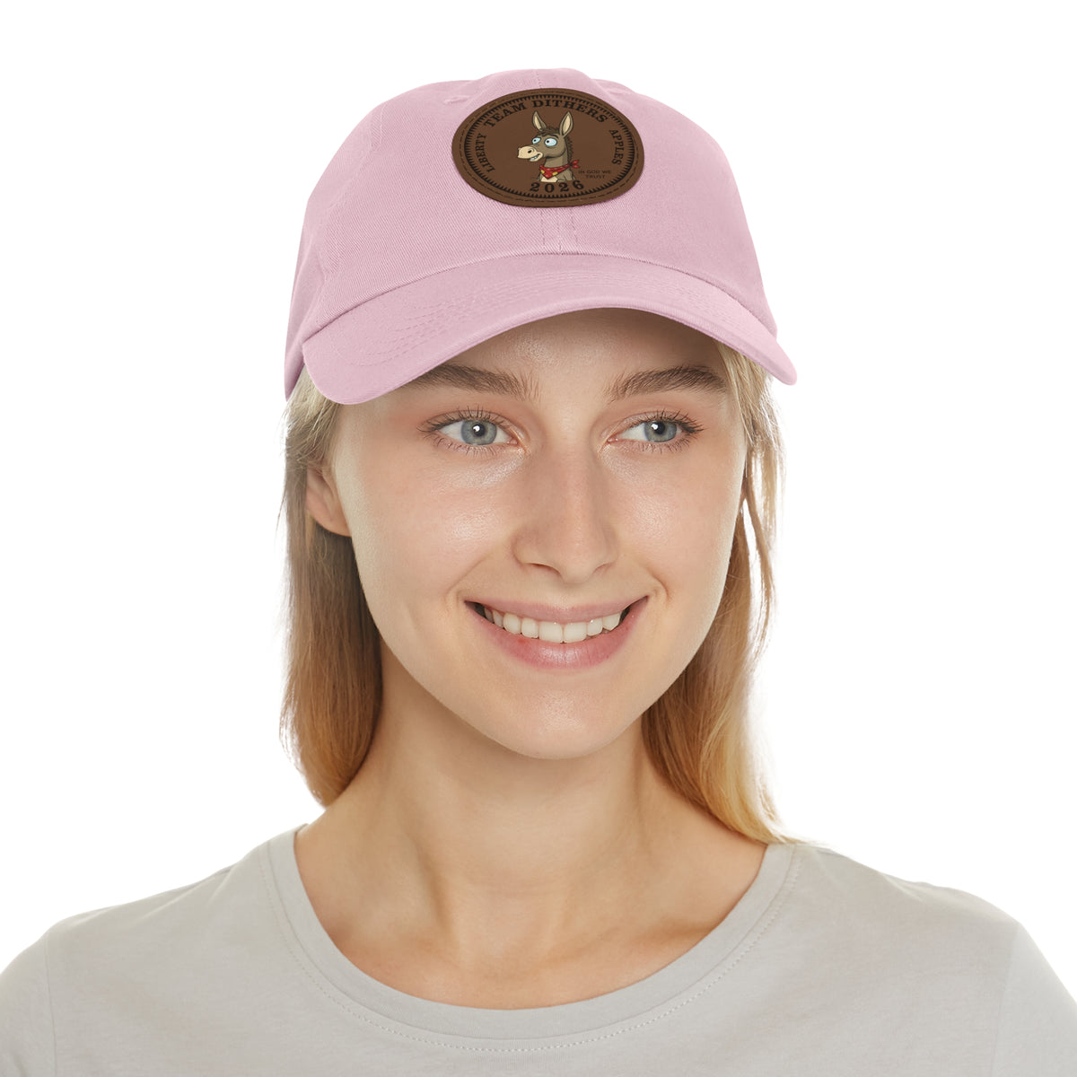 Team Dithers the Donkey 2026 Leather Patch Dad Hat