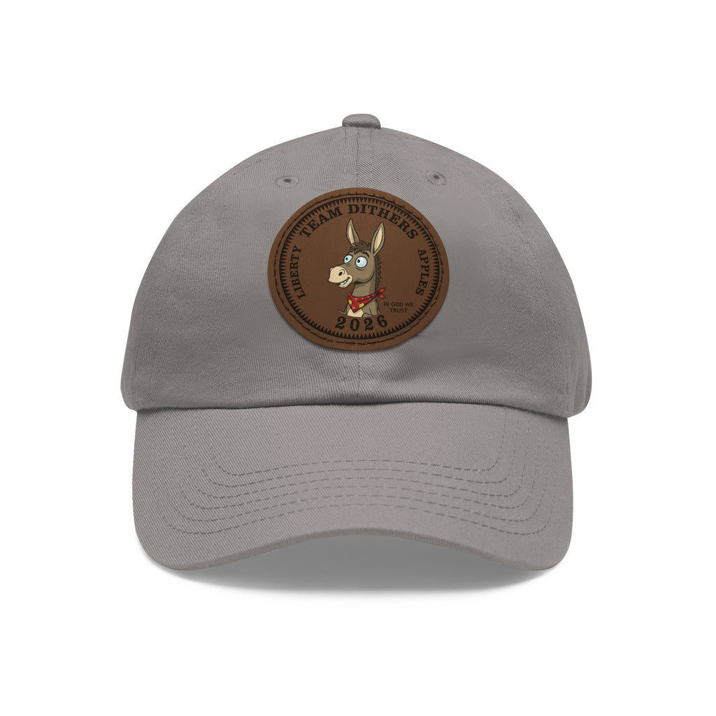 Team Dithers the Donkey 2026 Leather Patch Dad Hat