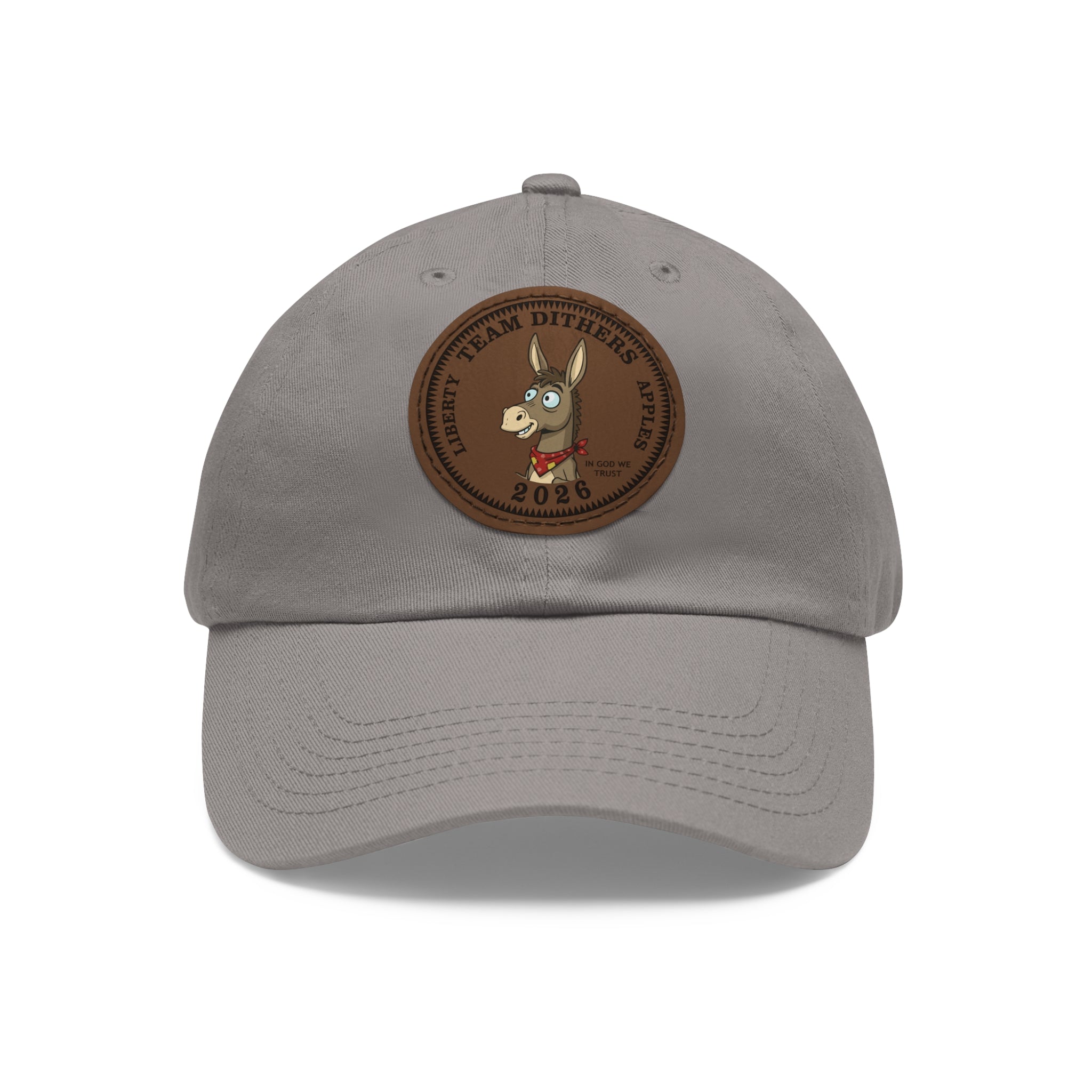 Team Dithers the Donkey 2026 Leather Patch Dad Hat