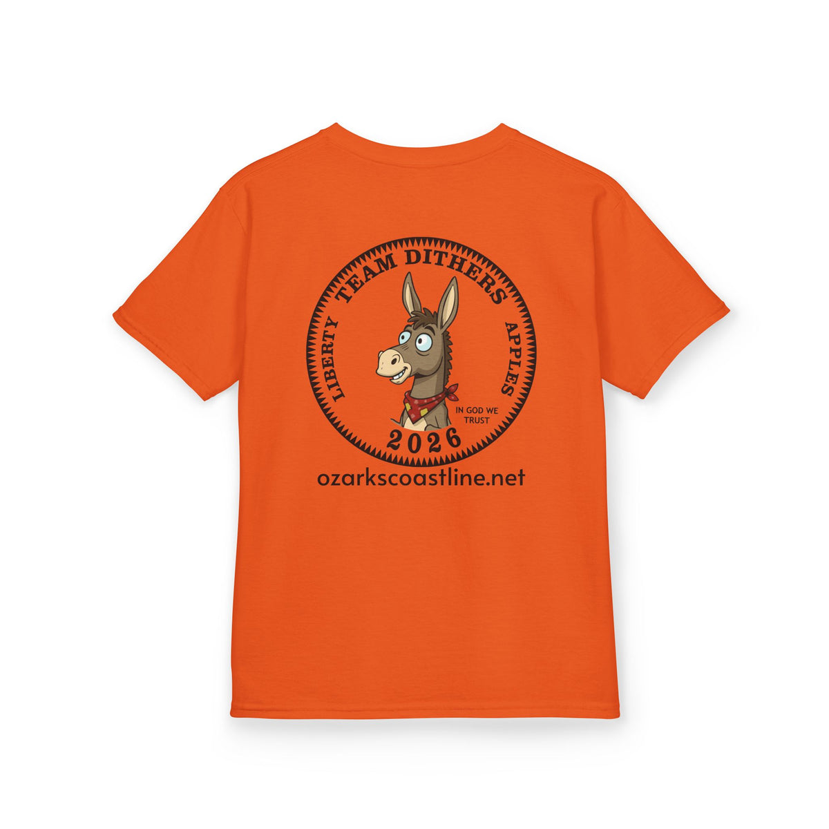 Kids Tee — Ozarks Coastline 'Team Dithers' the Donkey' 2026 Logo Shirt
