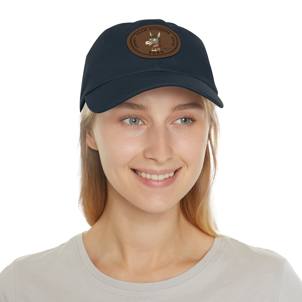 Team Dithers the Donkey 2026 Leather Patch Dad Hat