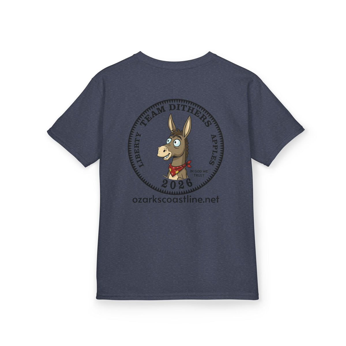 Kids Tee — Ozarks Coastline 'Team Dithers' the Donkey' 2026 Logo Shirt