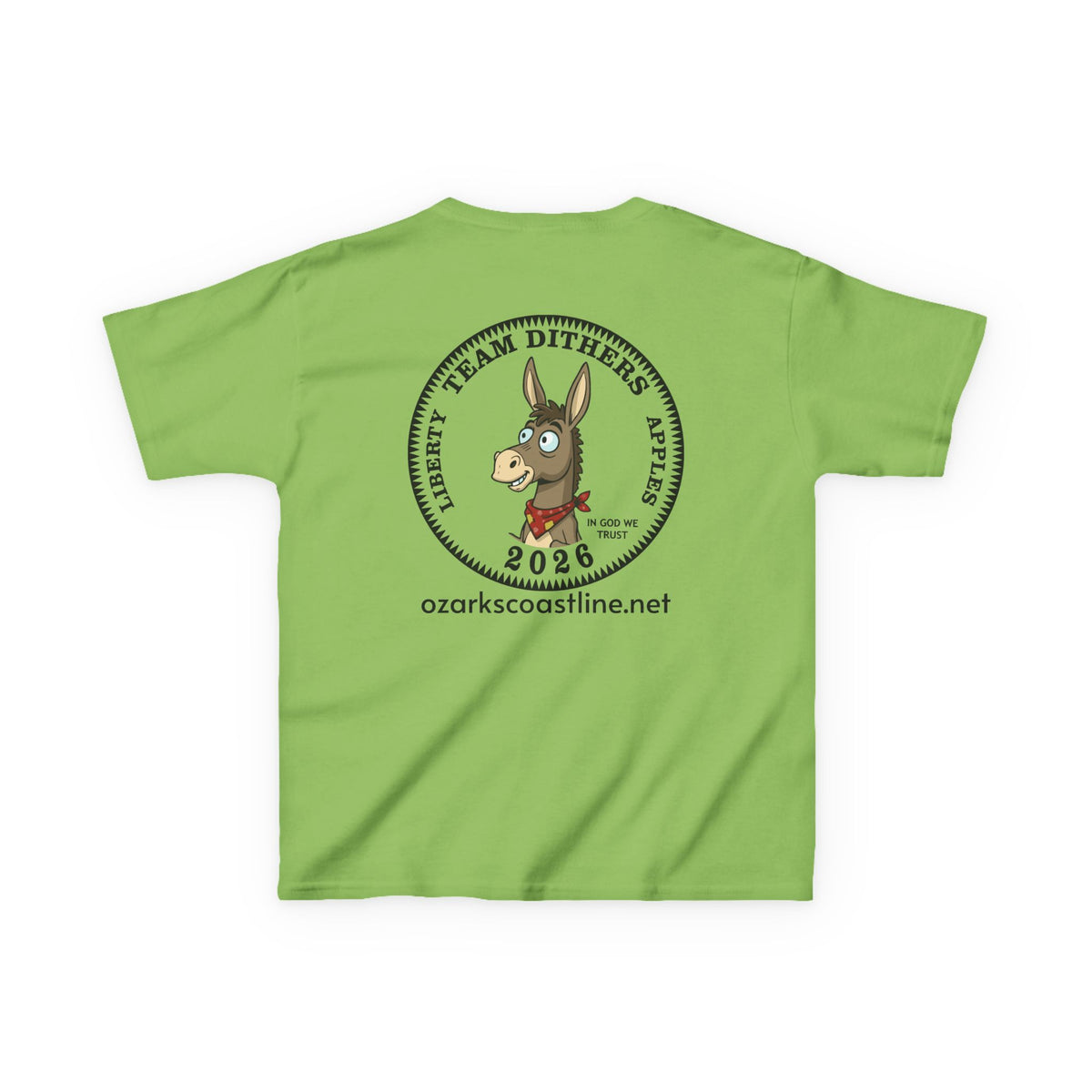 Kids Tee — Ozarks Coastline 'Team Dithers' the Donkey' 2026 Logo Shirt