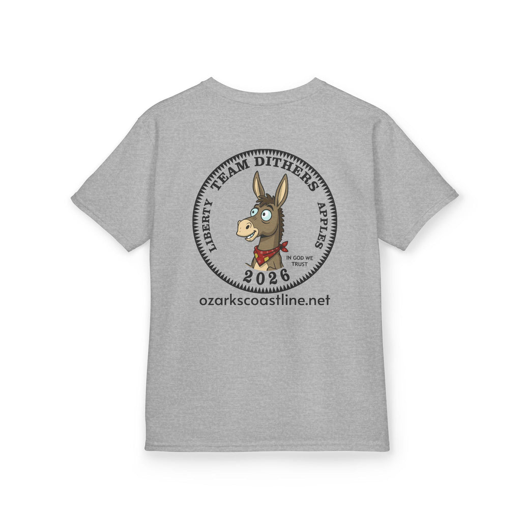 Kids Tee — Ozarks Coastline 'Team Dithers' the Donkey' 2026 Logo Shirt