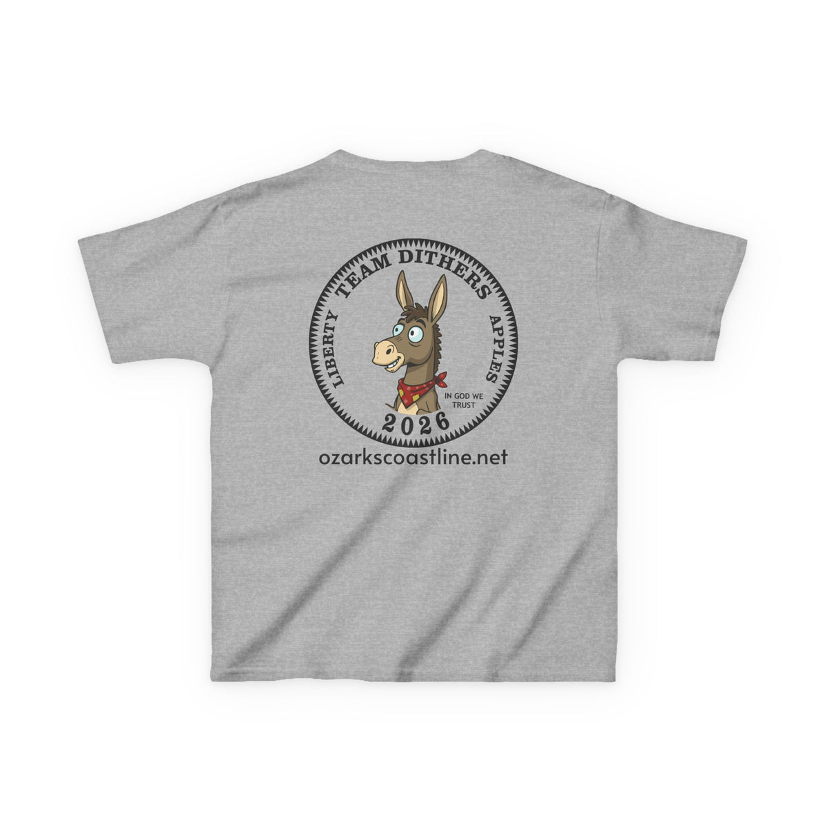 Kids Tee — Ozarks Coastline 'Team Dithers' the Donkey' 2026 Logo Shirt