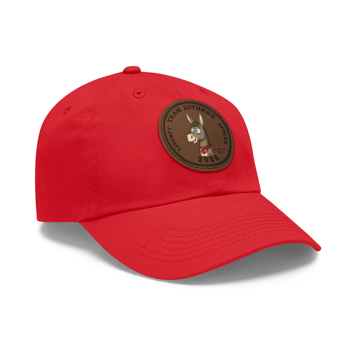 Team Dithers the Donkey 2026 Leather Patch Dad Hat