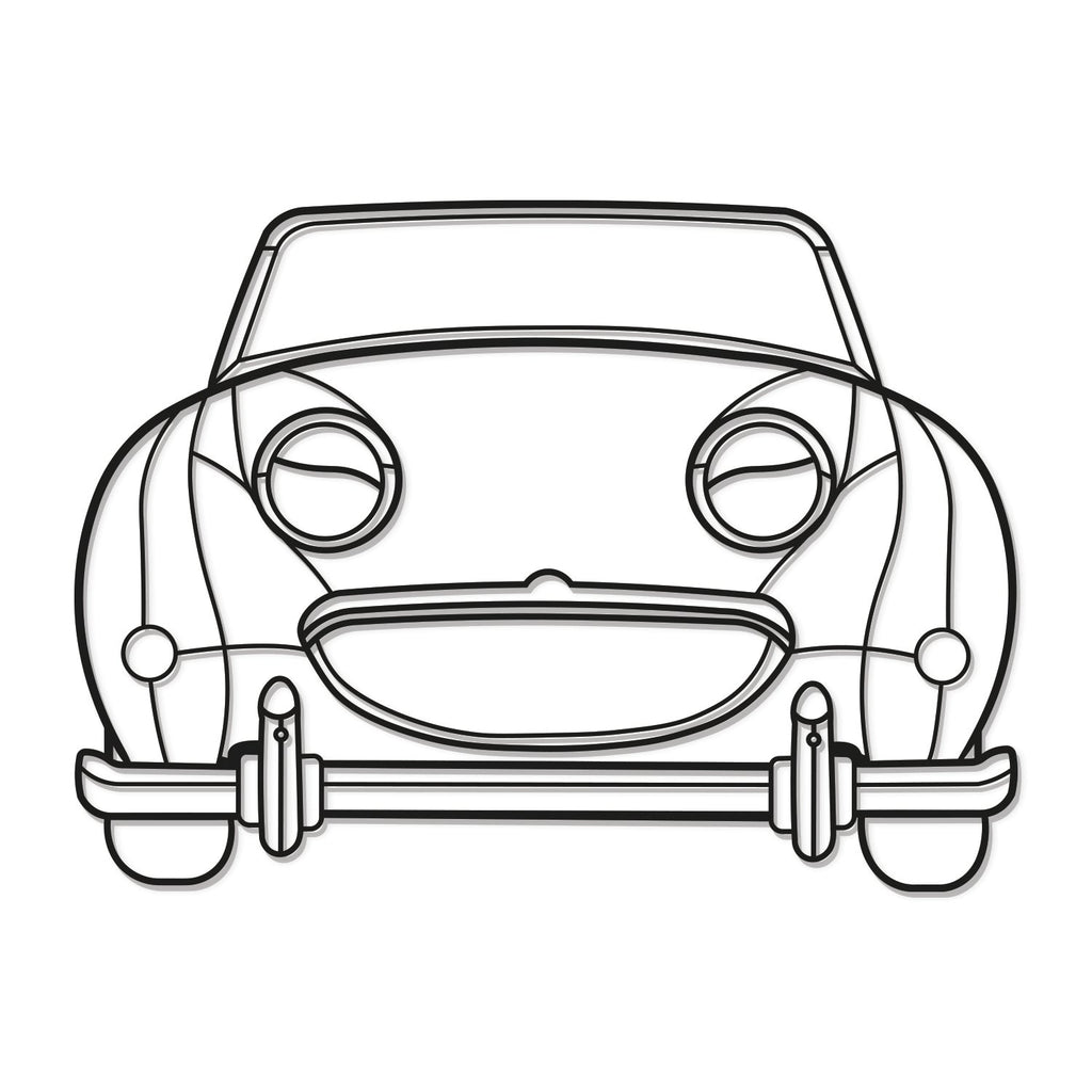 1961 Bugeye Sprite Front View Metal Car Wall Art - MT0061