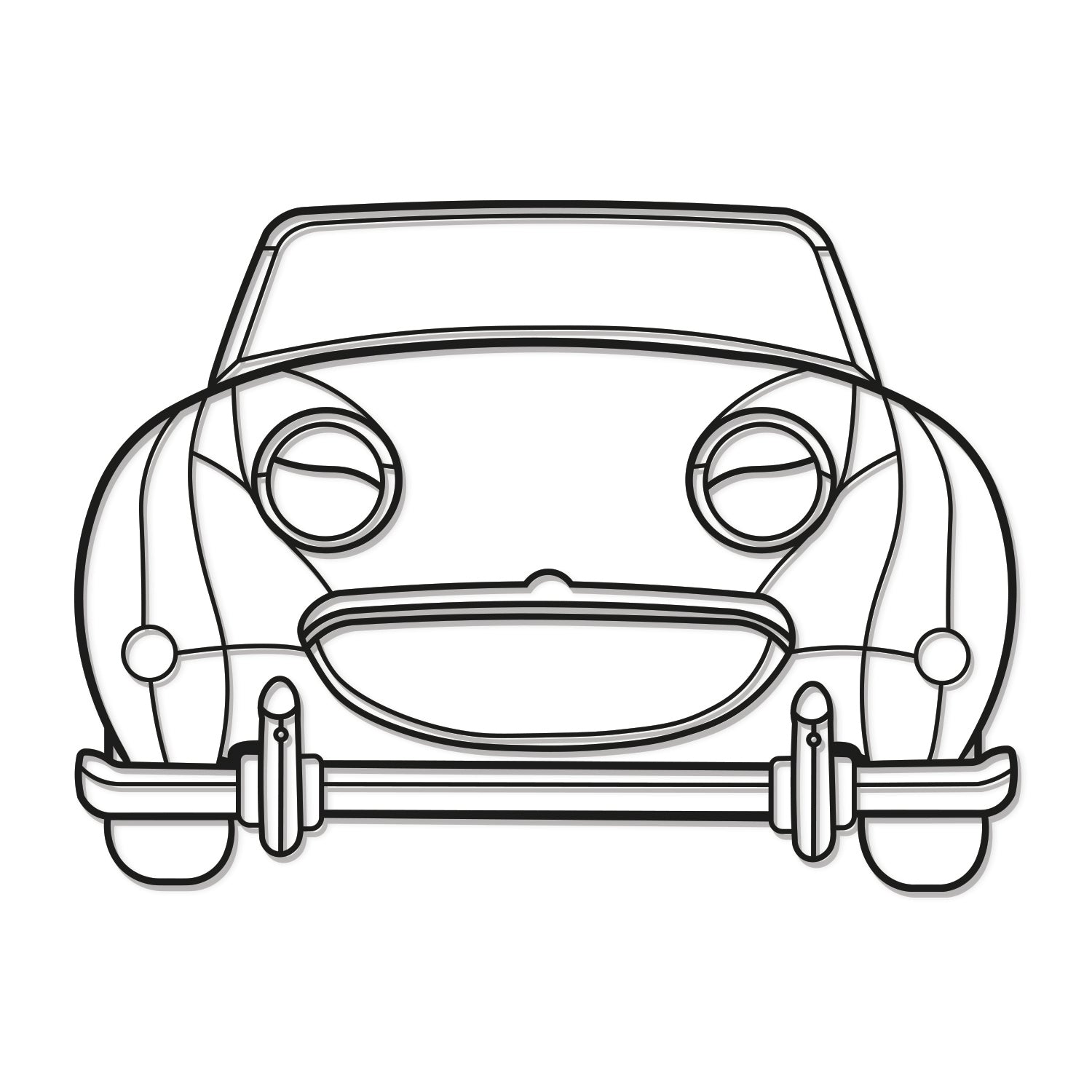 1961 Bugeye Sprite Front View Metal Car Wall Art - MT0061