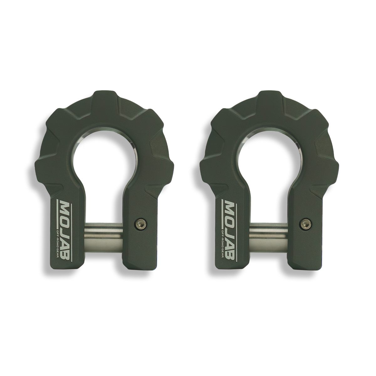 MOJAB 3/4" Extreme Duty Aluminum D-Shackle Set (9T) | Ceramic Coated | Lifetime Warranty