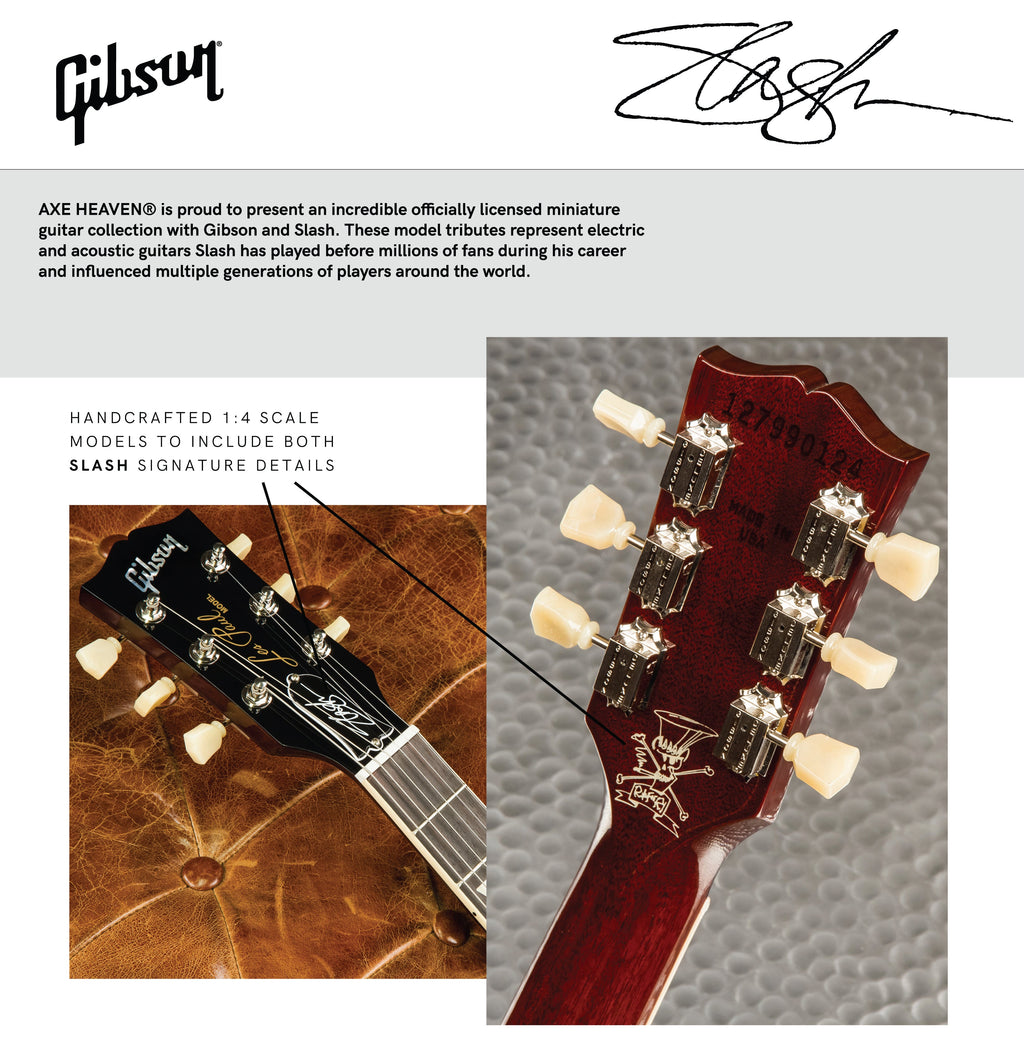 Slash Gibson Les Paul Standard Anaconda Burst 1:4 Scale Mini Guitar Model