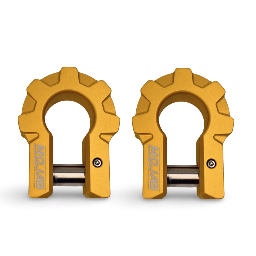 MOJAB 3/4" Extreme Duty Aluminum D-Shackle Set (9T) | Ceramic Coated | Lifetime Warranty