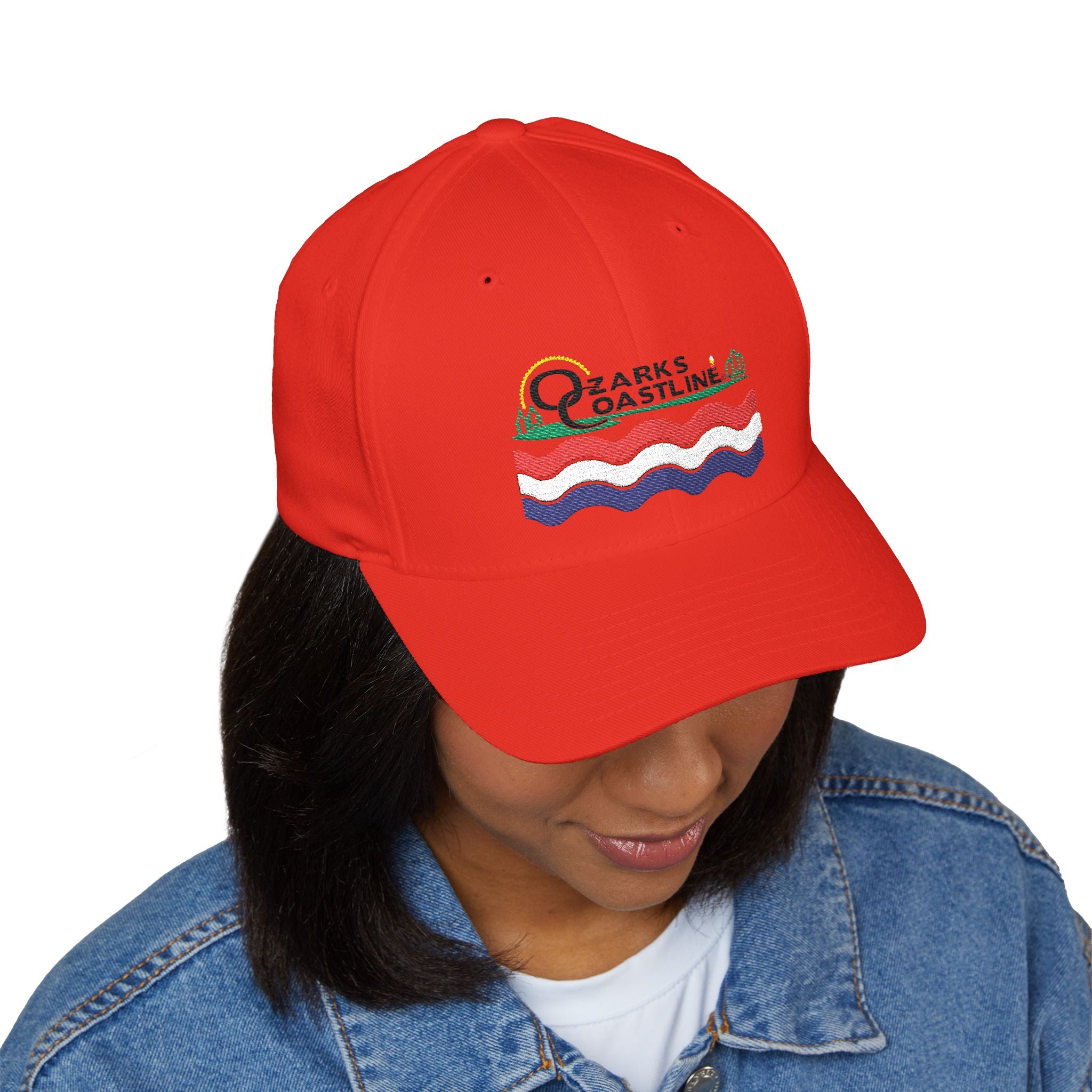 Ozarks Coastline Embroidered Cap — River Wave Logo Hat