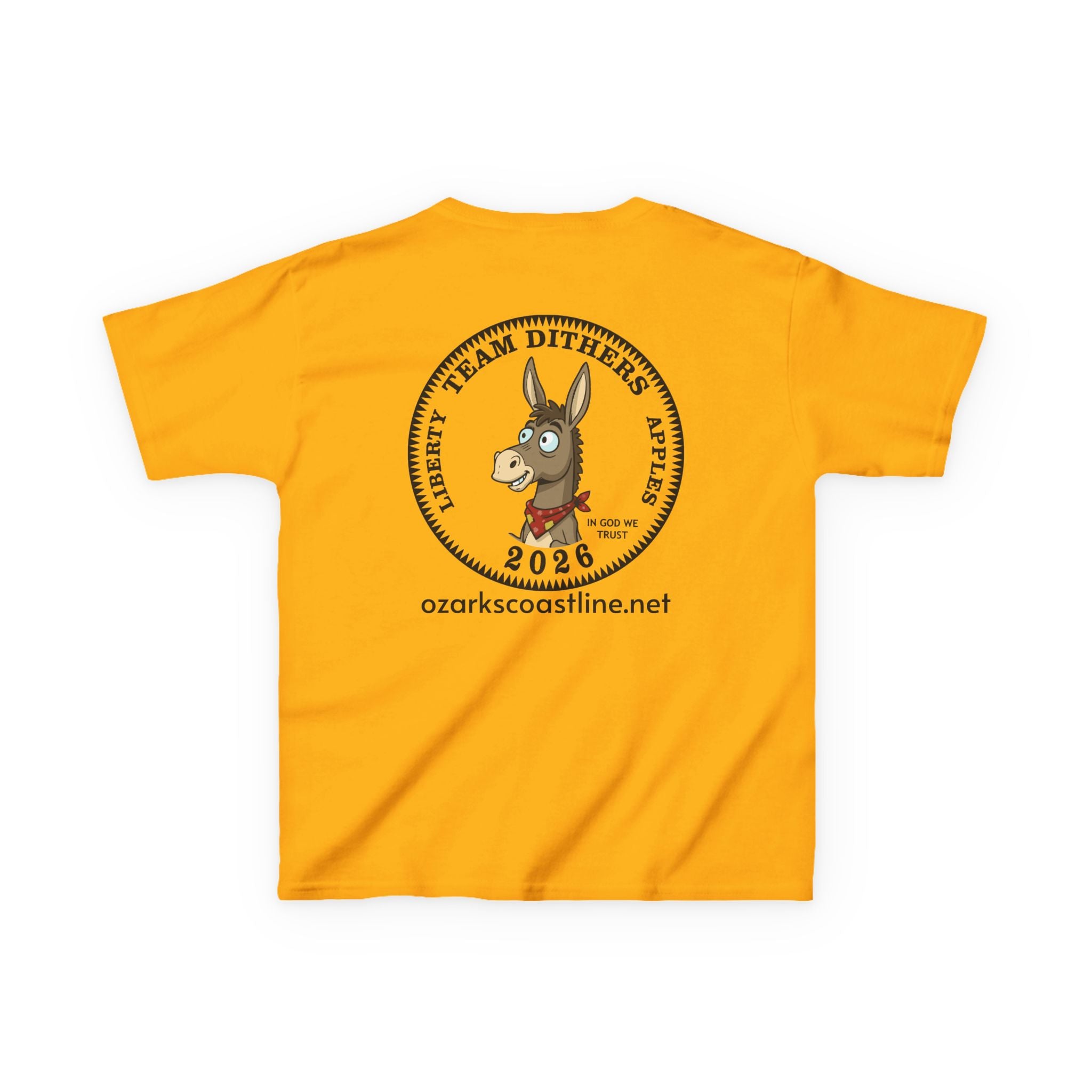 Kids Tee — Ozarks Coastline 'Team Dithers' the Donkey' 2026 Logo Shirt