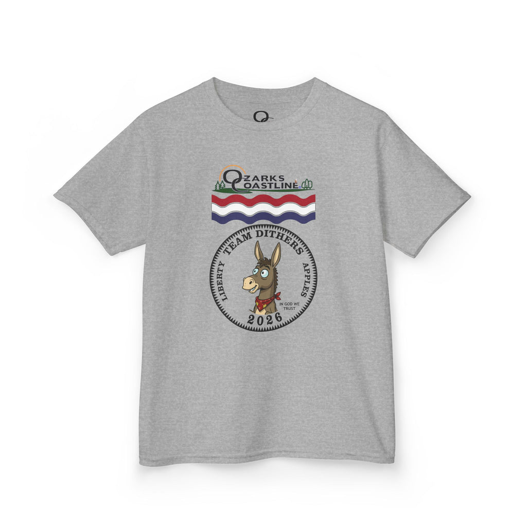 Kids Tee — Ozarks Coastline 'Team Dithers' the Donkey' 2026 Logo Shirt
