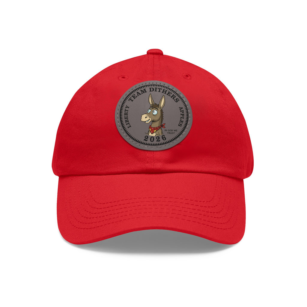 Team Dithers the Donkey 2026 Leather Patch Dad Hat