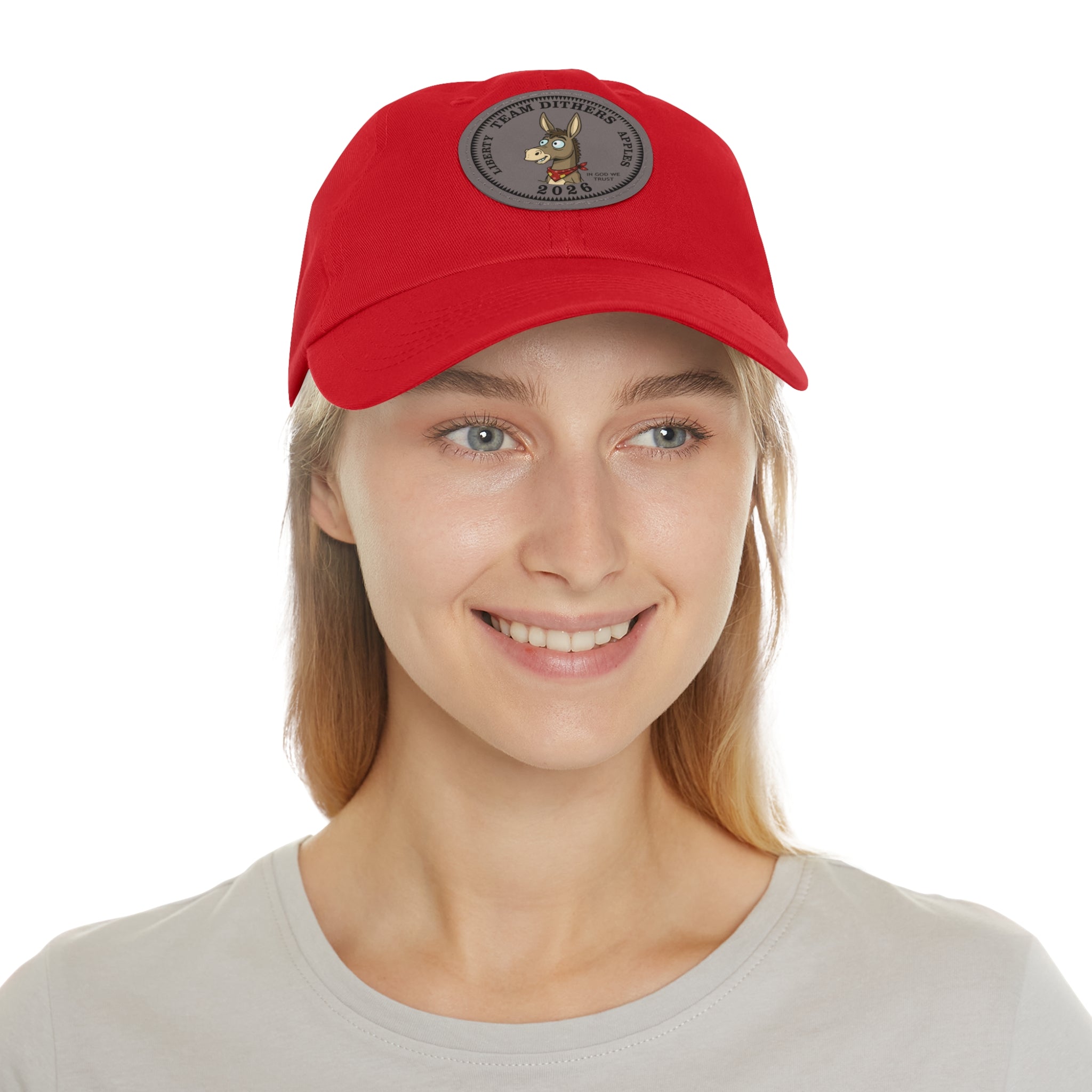 Team Dithers the Donkey 2026 Leather Patch Dad Hat