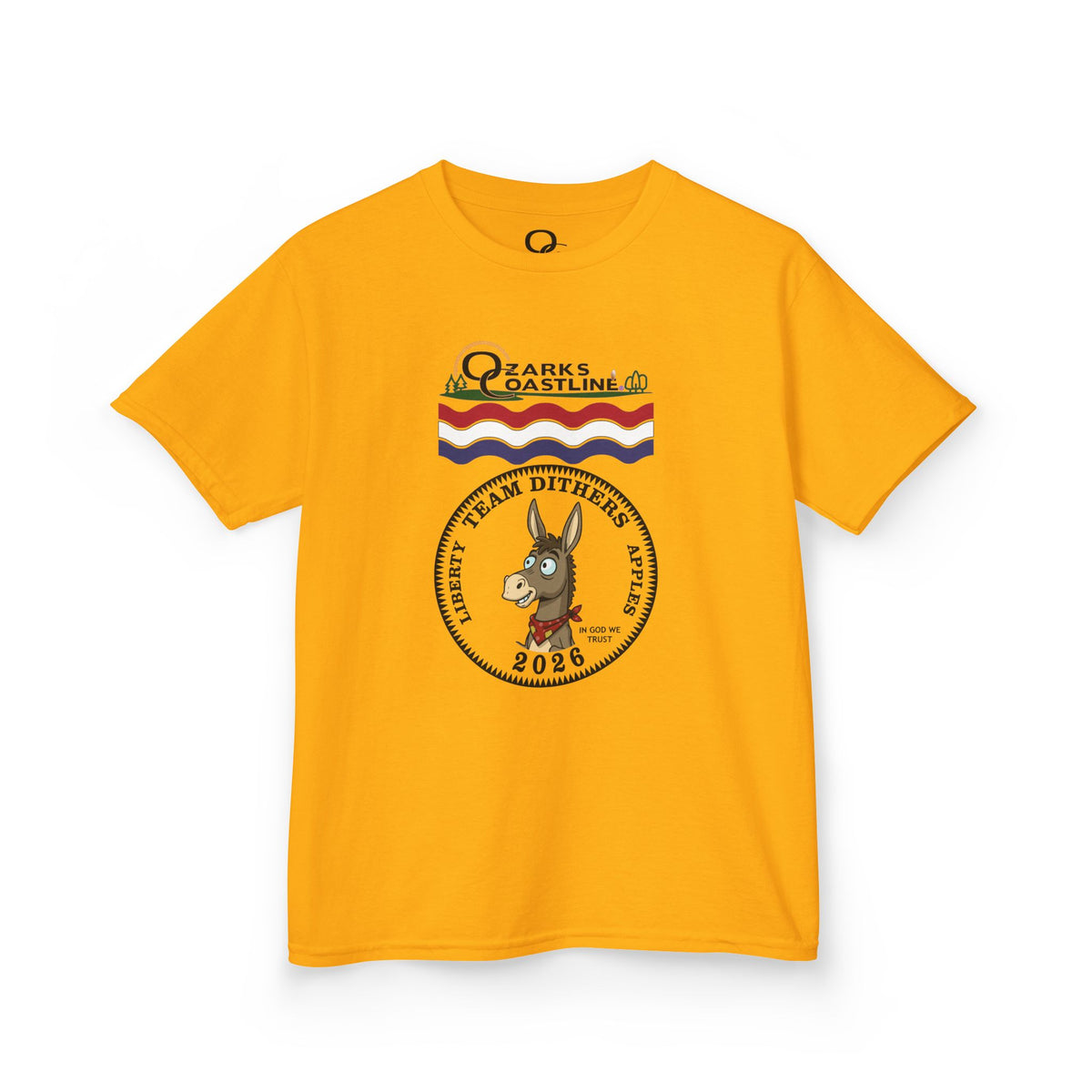 Kids Tee — Ozarks Coastline 'Team Dithers' the Donkey' 2026 Logo Shirt