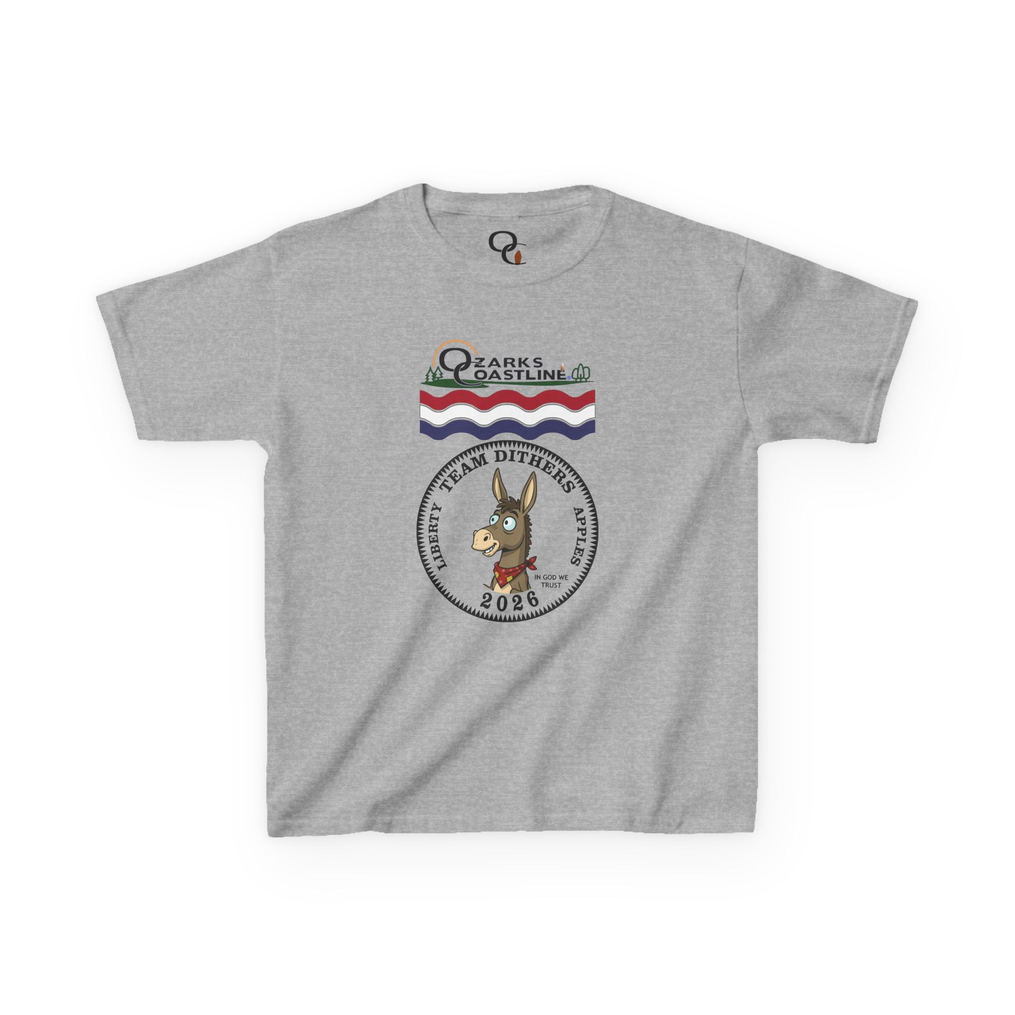 Kids Tee — Ozarks Coastline 'Team Dithers' the Donkey' 2026 Logo Shirt