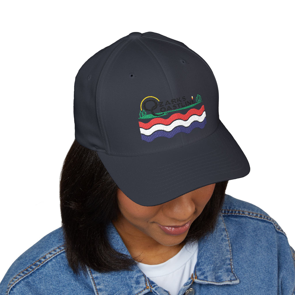 Ozarks Coastline Embroidered Cap — River Wave Logo Hat