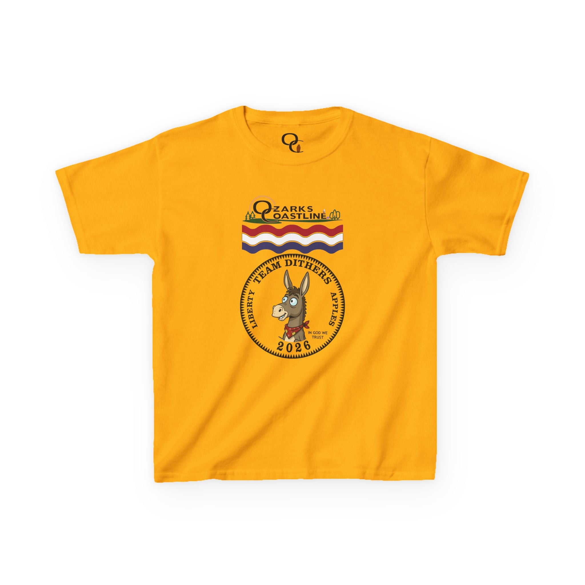 Kids Tee — Ozarks Coastline 'Team Dithers' the Donkey' 2026 Logo Shirt