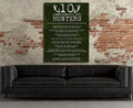 10 Commandments For Deer Hunters, Canvas Wall Art, Home Decor, Hunting, Hunt, Bow Hunting, Deer Hunting, Hunting Gift