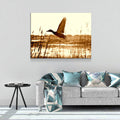 Duck Hunting Canvas Wall Art, Duck Wall Art, Duck Hunters Decor, Cabin Decor, Hunting Decor, Duck Flying In Field