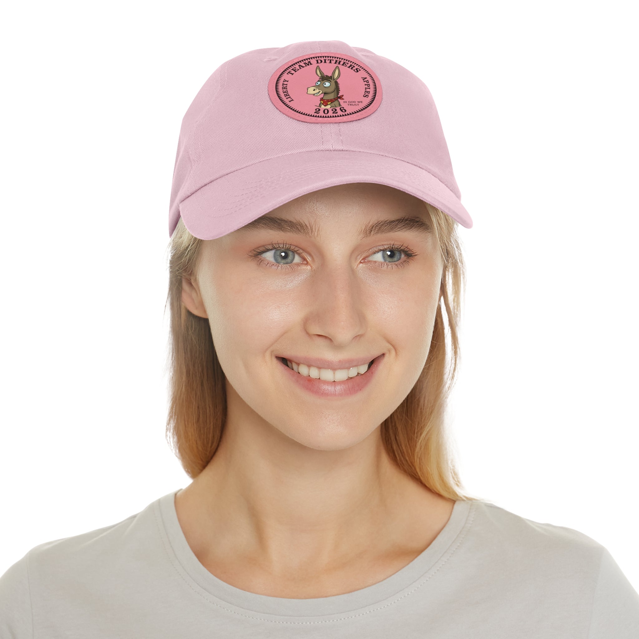 Team Dithers the Donkey 2026 Leather Patch Dad Hat