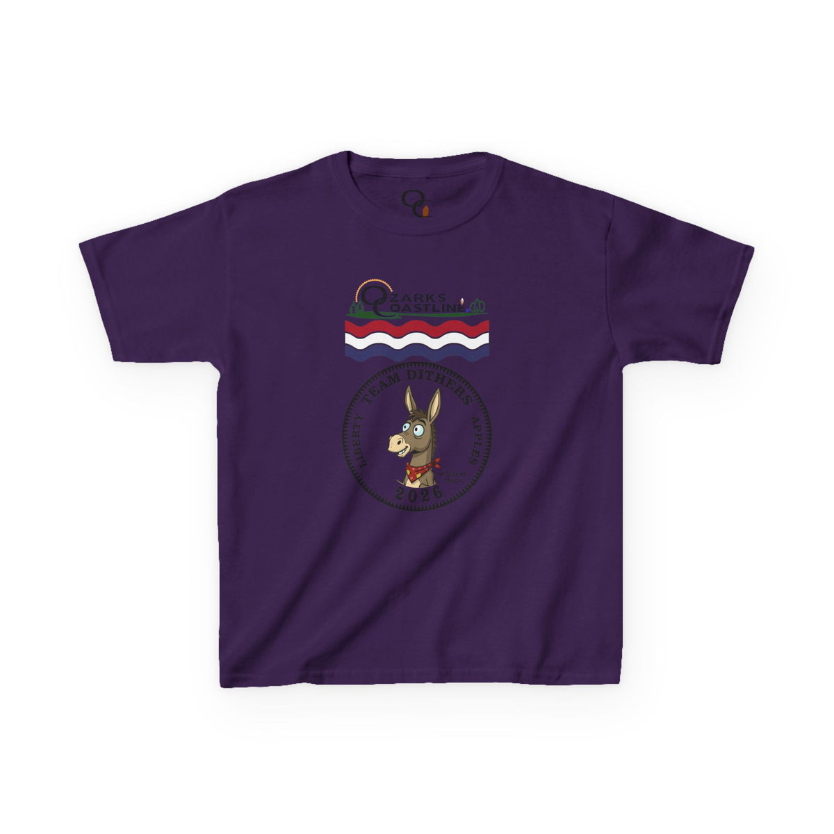 Kids Tee — Ozarks Coastline 'Team Dithers' the Donkey' 2026 Logo Shirt